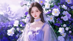 淡紫花田
