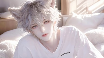 猫耳白毛少年