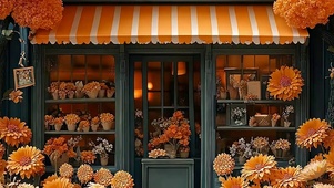秋季花店带鱼屏