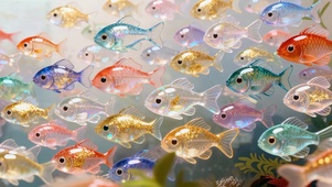 海底小清新彩色鱼群自由自在