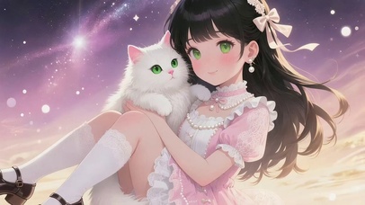 二次元黑发少女