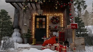 冬天的圣诞小屋