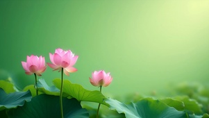 绿色治愈荷花