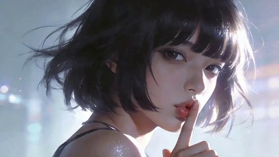 嘟嘴美少女