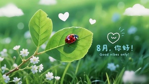 8月你好-悠闲七星瓢虫