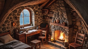 【雨景】温暖的石屋