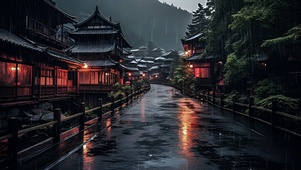 古风场景壁纸AI插画