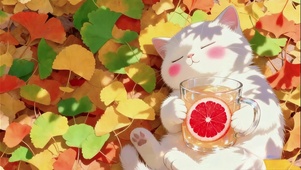 秋睡的喵-柚安逸了