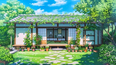夏日小院