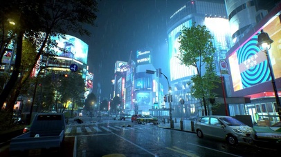 赛博城市雨夜街头