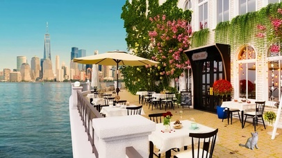 户外纽约咖啡馆