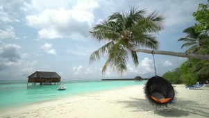 美丽的马尔代夫岛海滩