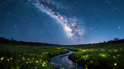 一溪萤火映星河