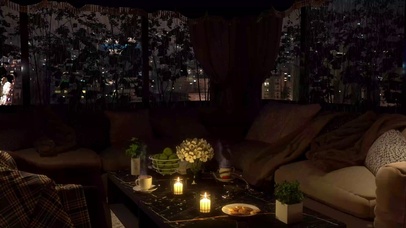 4K雨夜欣赏城市夜景