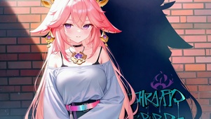 粉发狐耳少女