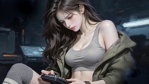 研究器械的少女