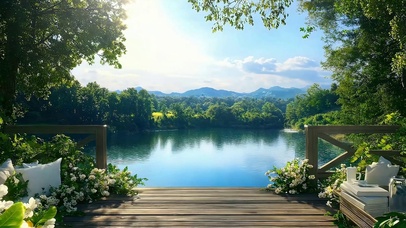 护眼绿景