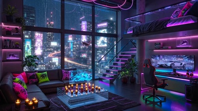 霓虹科技房间