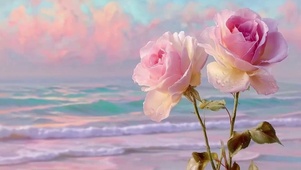 海边的玫瑰花