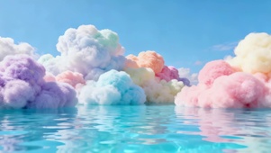 海面彩色云彩