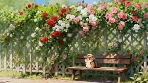 蔷薇花仓鼠