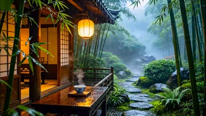 竹林木屋