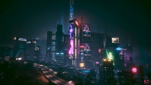 4k霓虹灯城市夜景