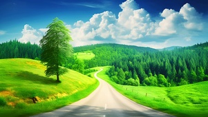 自然小路美景