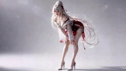 白发和风少女