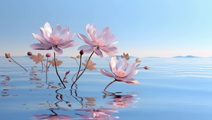水中梦幻小花