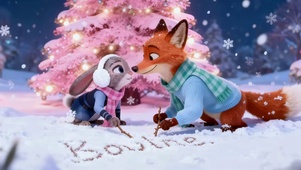 雪景中的浪漫气氛