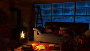 温暖的冬季小屋