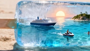 夏天游泳带鱼屏