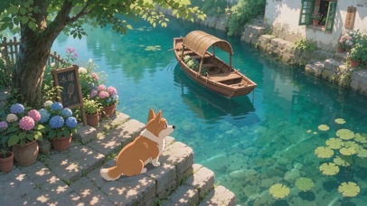 湖边小狗