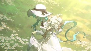 采花的女孩