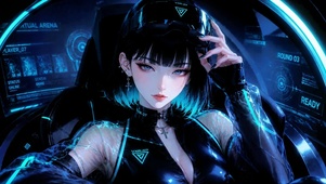 赛博朋克酷炫电竞美少女