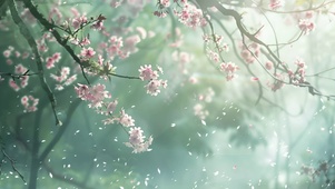 治愈清新落花纷纷