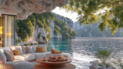 治愈湖景下午茶