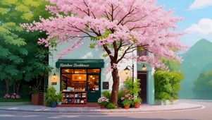 春天樱花咖啡屋