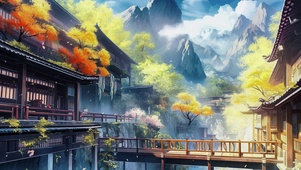 古风插画游戏场景
