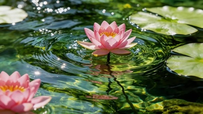 荷花池塘