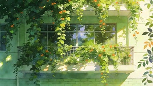 护眼绿景
