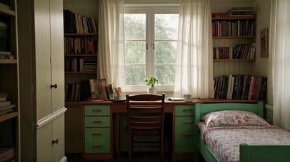 【雨景】老教授的宿舍