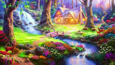 童话梦幻森林小屋 4K