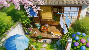 夏日小院