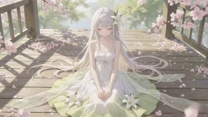春风栖于花枝，百合相伴