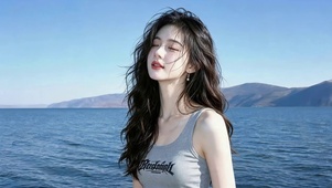 海边可爱女孩