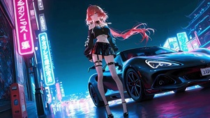 动漫女孩循环动画壁纸