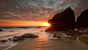 海边夕阳