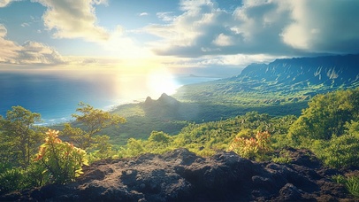 俯瞰蓝天阳光海岛